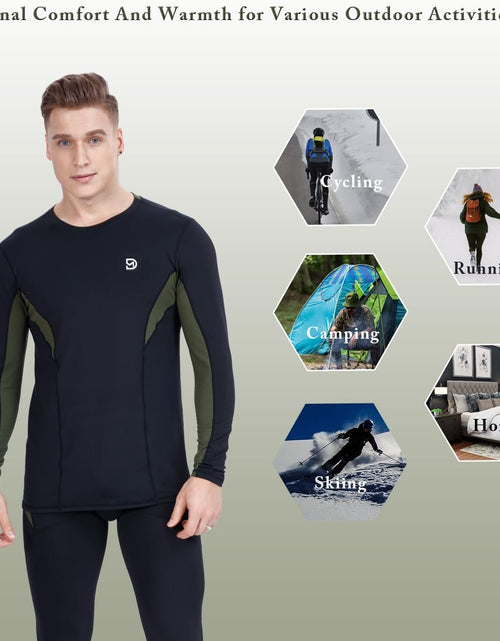 Load image into Gallery viewer, Men&#39;S Thermal Underwear Fleece Lined Performance Fleece Tactical Sports Shapewear Thermal Set
