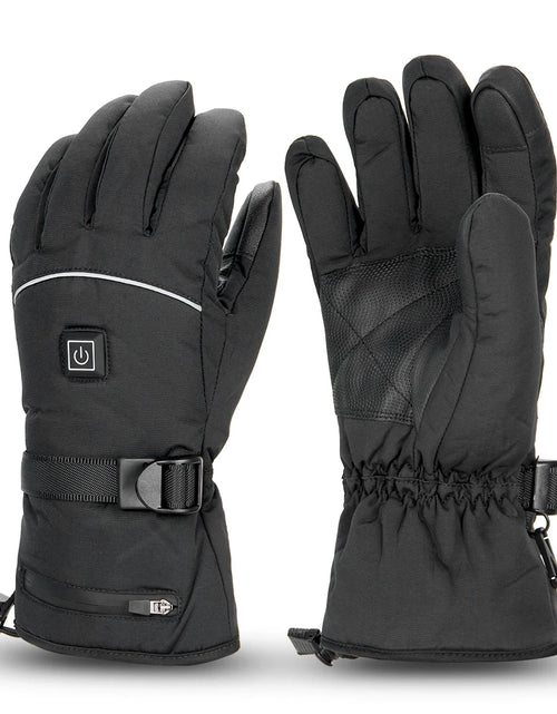 Load image into Gallery viewer, Motorcycle Heated Gloves Winter Warm Lithium Battery Heated Gloves Touch Screen Waterproof Skiing Heated Rechargeable Gloves
