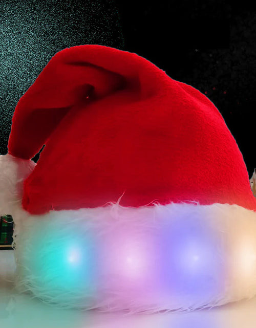 Load image into Gallery viewer, Christmas Hat LED Light Plush Children&#39;S Adult Christmas Decorations Christmas Supplies Luminous Santa Hat Home Decoracion
